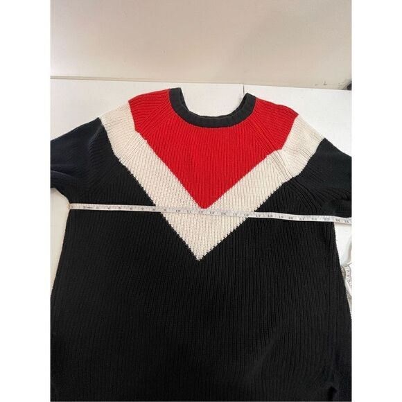 Express women’s oversized sweater blue red white medium - Picture 3 of 6